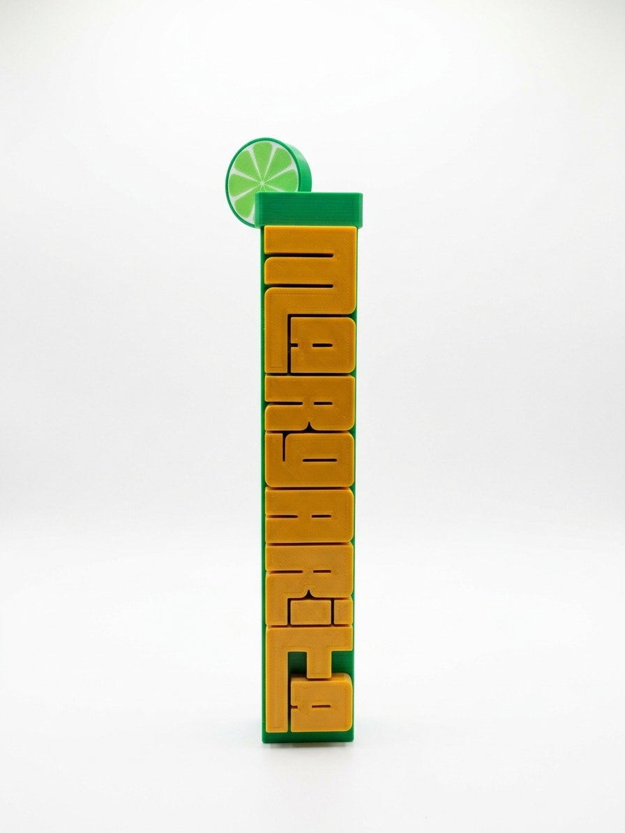 Side view of Margarita tap handle